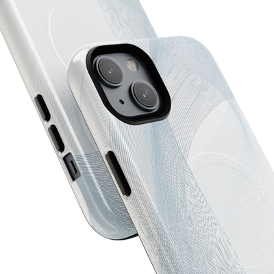 White Tough 2.0 Magsafe Phone Case for iPhone - Arctic Line Current