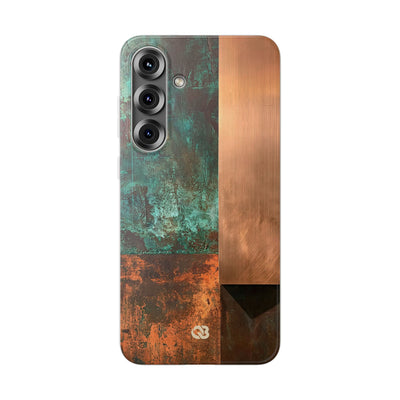 Teal Lite Phone Case for Samsung - Verdigris Copper Slab