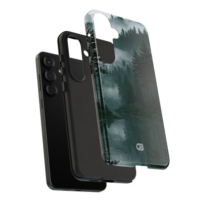 Green Tough Phone Case for Samsung - Misty Evergreen Mirror