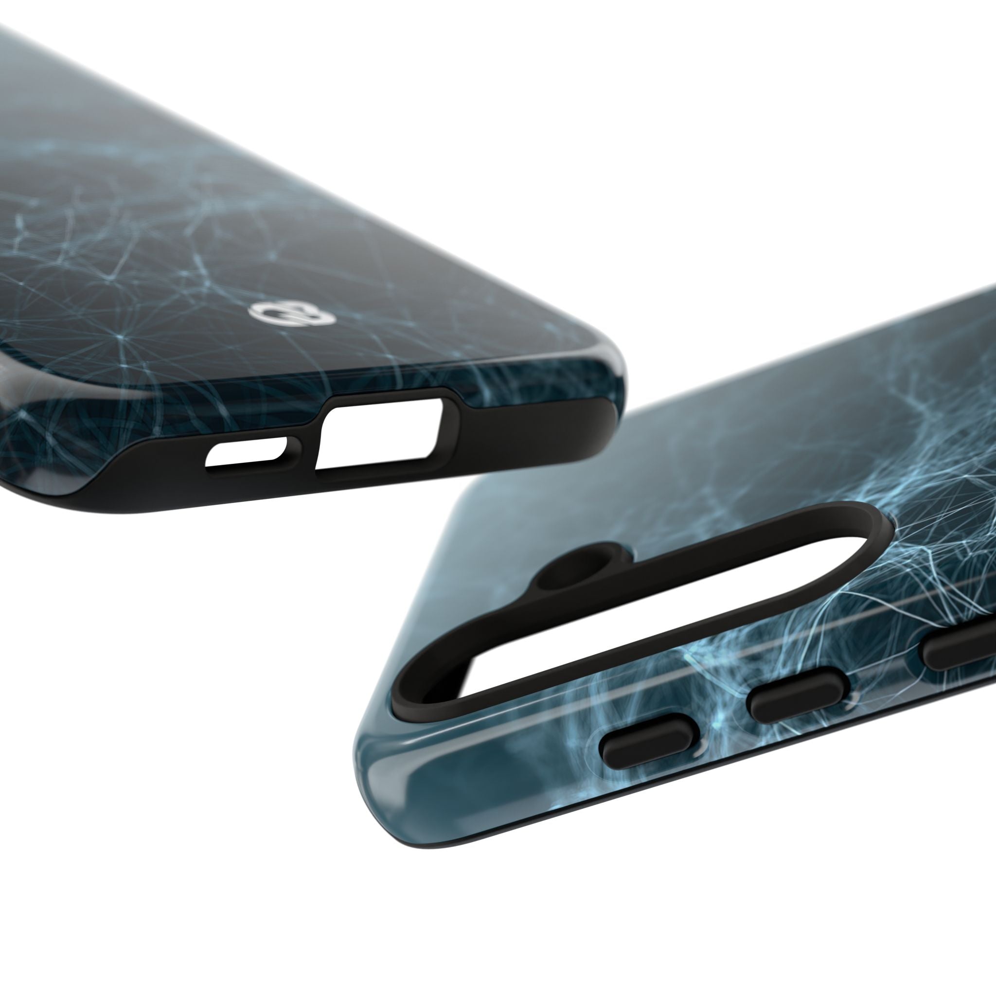 Teal Tough Phone Case for Samsung - Arctic Neural Mesh