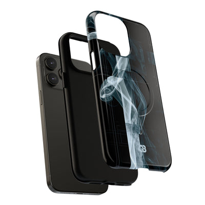 Black Tough 2.0 Magsafe Phone Case for iPhone - Arctic Vapor Grid