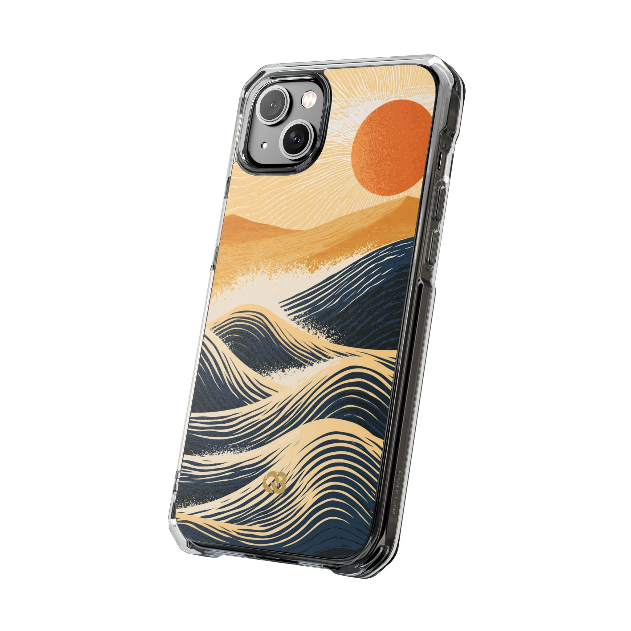 Blue Impact MagSafe Phone Case for iPhone - Kyoto Cresting Tide