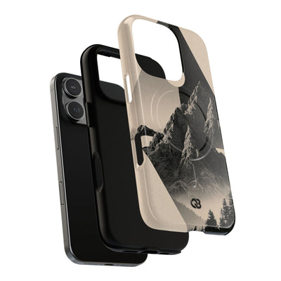 Beige Tough 2.0 Magsafe Phone Case for iPhone - Obsidian Summit Parchment