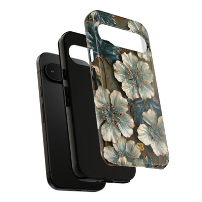 Gilded Blossom Reverie · Tough Phone Case for Pixel ·  Teal