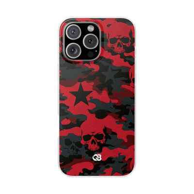 Crimson Skull Camo · Lite Phone Case for iPhone ·  Red