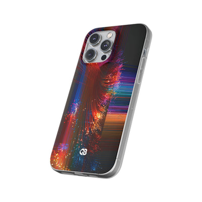 Black Lite Phone Case for iPhone - Cyber Optic Streak