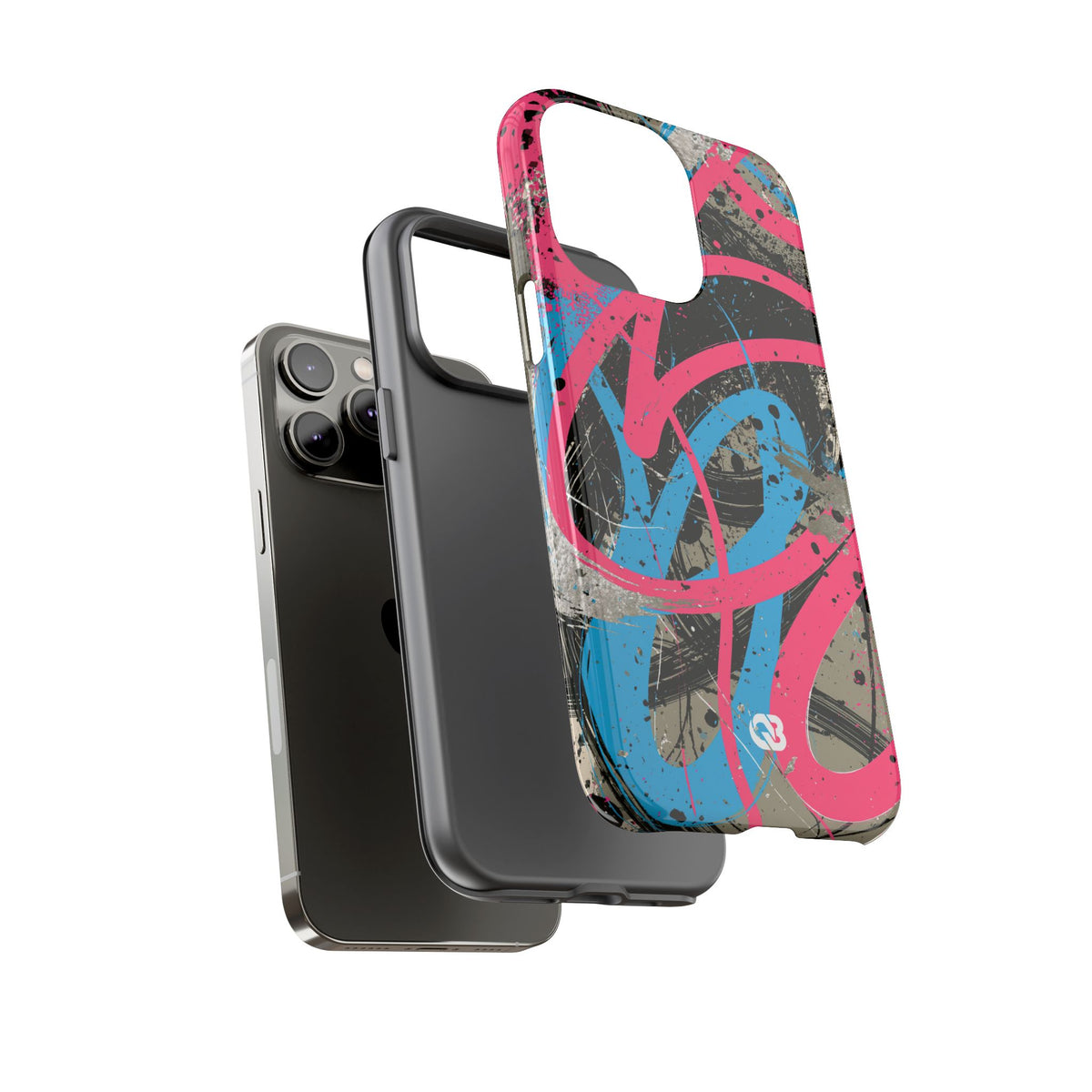 Cyber Splatter Flow · Tough Phone Case for iPhone · Pink