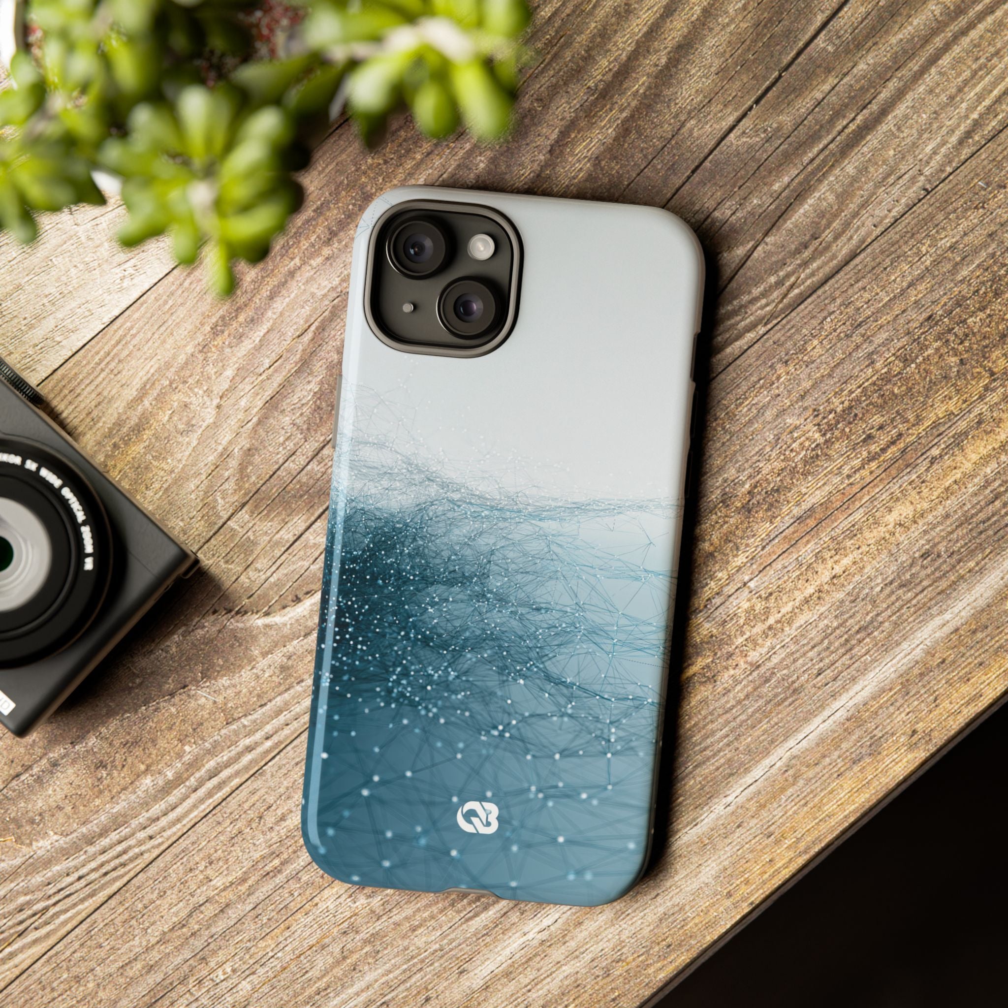 Teal Tough Phone Case for iPhone - Arctic Pulse Mesh
