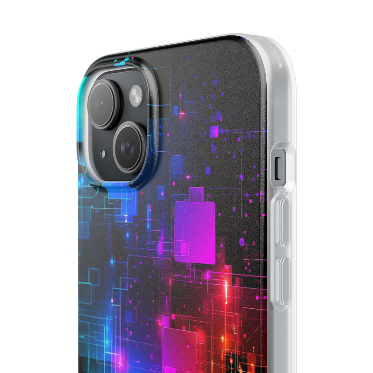Spectral Circuit Grid · Lite Phone Case for iPhone ·  Black