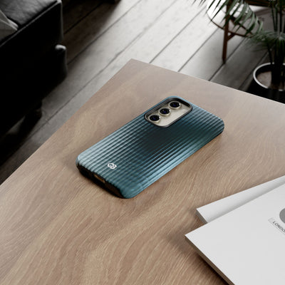 Blue Tough Phone Case for Samsung - Glacial Reeded Glass