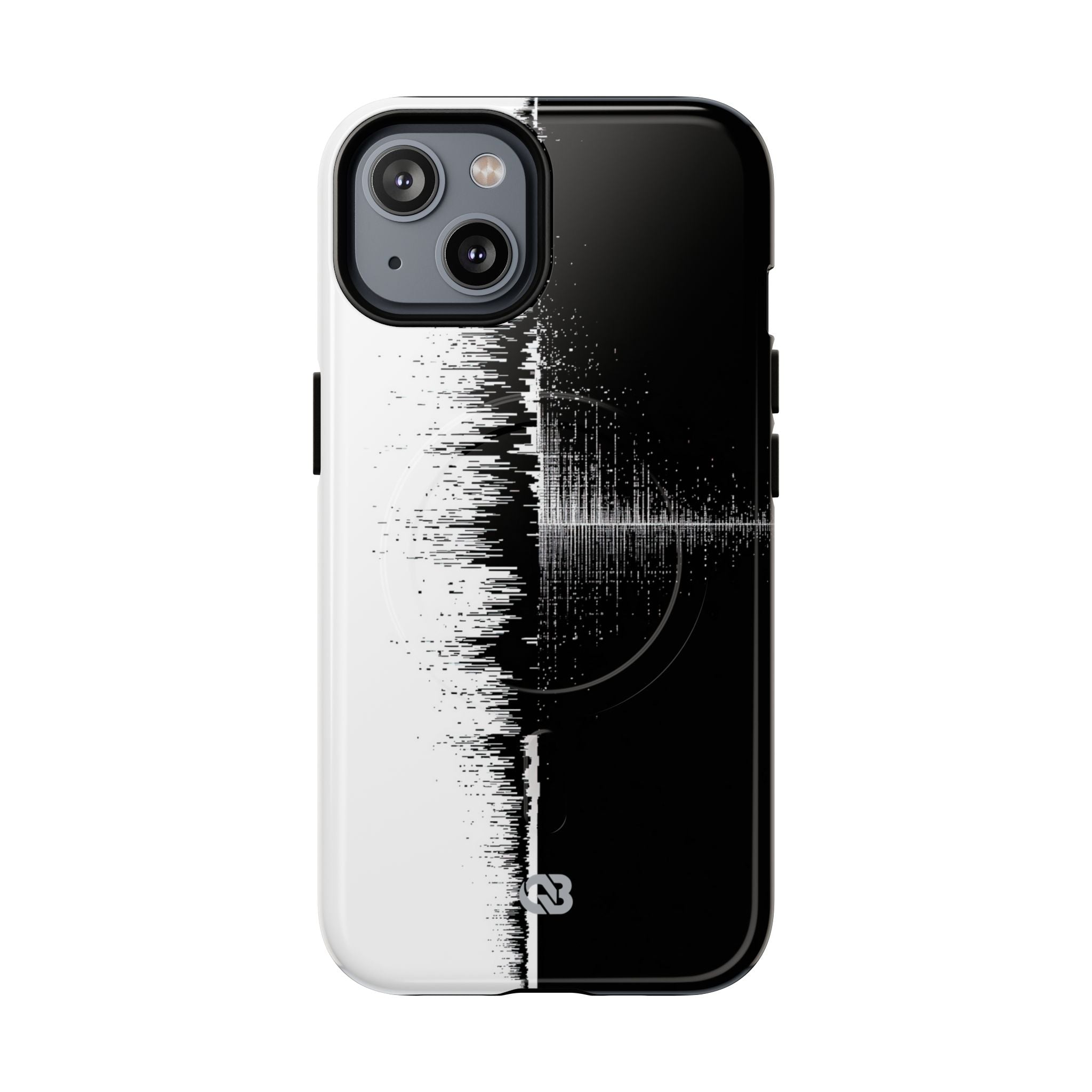 Black Tough 2.0 Magsafe Phone Case for iPhone - Static Signal Split