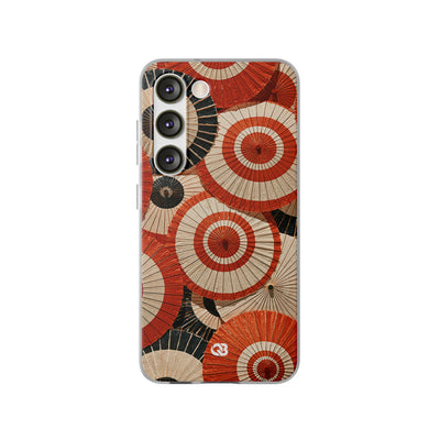 Vermilion Wagasa Motif · Lite Phone Case for Samsung · Red