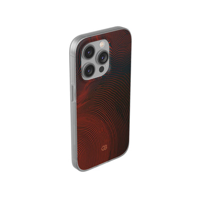 Red Lite Phone Case for iPhone - Terracotta Nerve Map