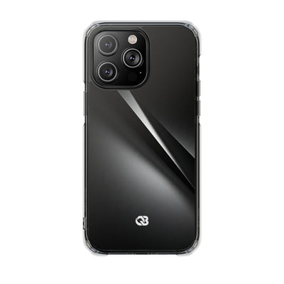 Obsidian Ridge · Clear Impact Magnetic Phone Case for iPhone ·  Black