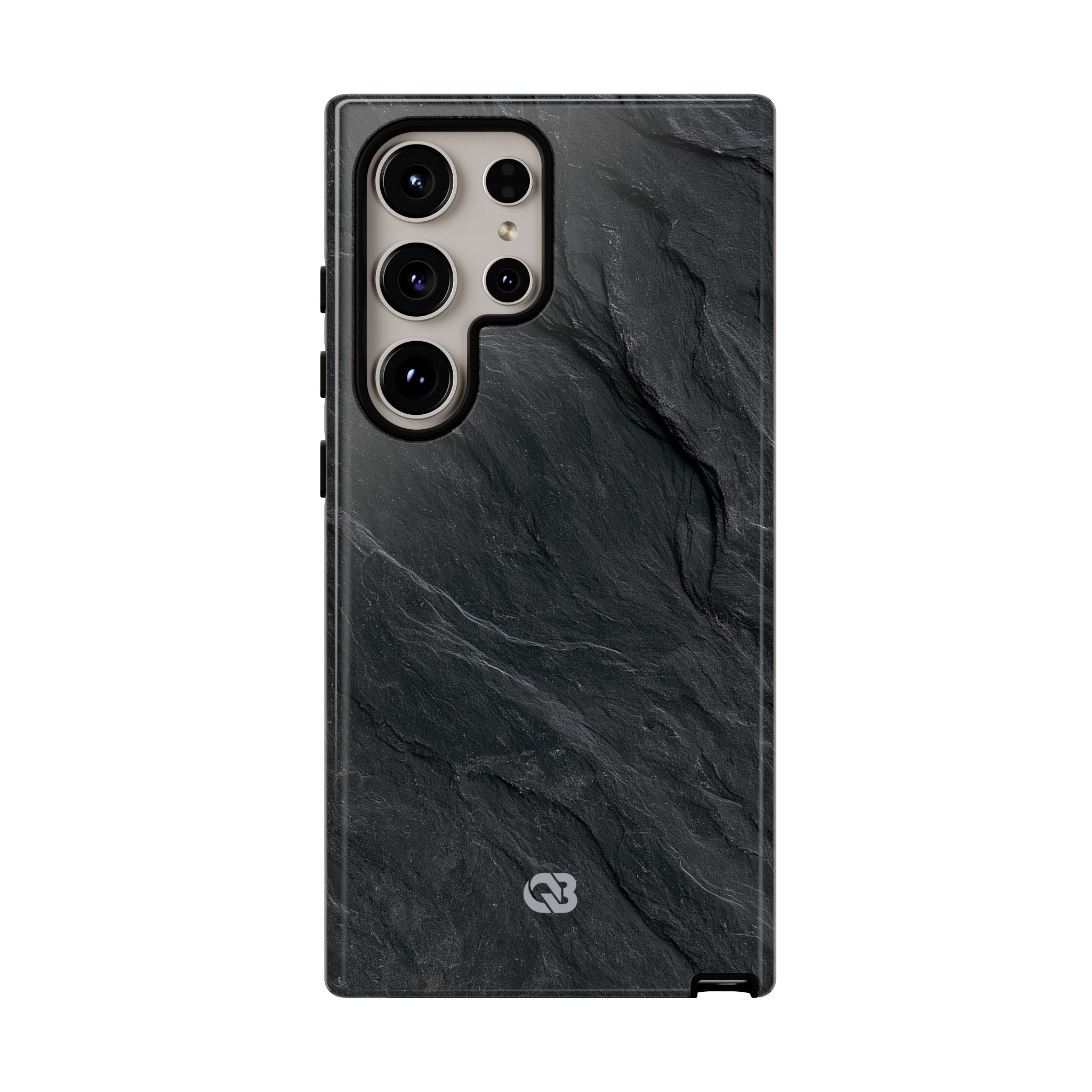 Black Tough Phone Case for Samsung - Midnight Slate Ridge