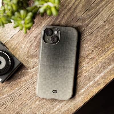 Beige Tough Phone Case for iPhone - Carbon Screen Grid