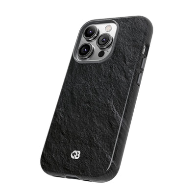 Black Tough Phone Case for iPhone - Raw Obsidian Slate