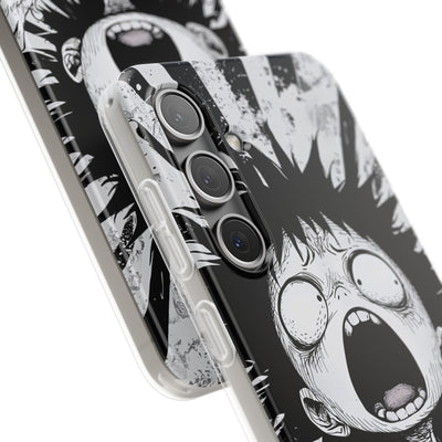 Chaotic Monochrome Scream · Soft Telefoncover for Samsung