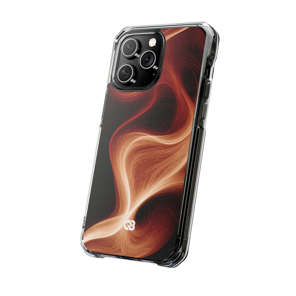 Solar Ember Flow · Clear Impact Magnetic Phone Case for iPhone · Orange