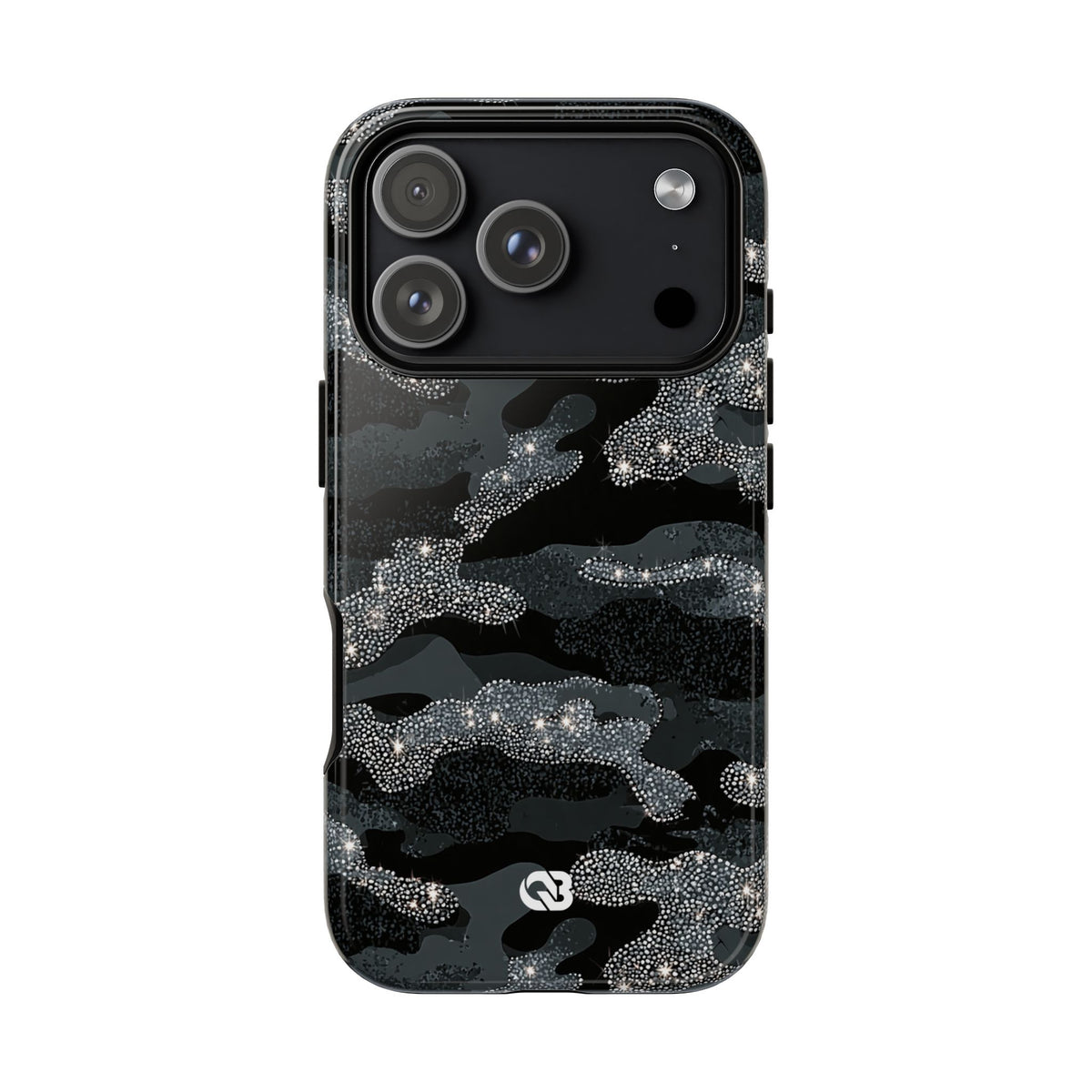 Glitter Shadow Camo · Tough Phone Case for iPhone · Black