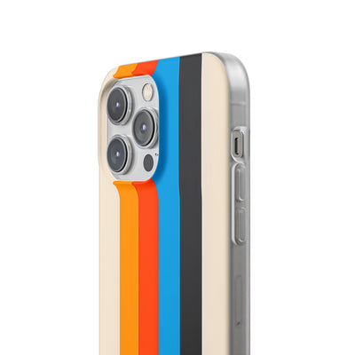 Retro Racing Stripes · Soft Phone Case for iPhone
