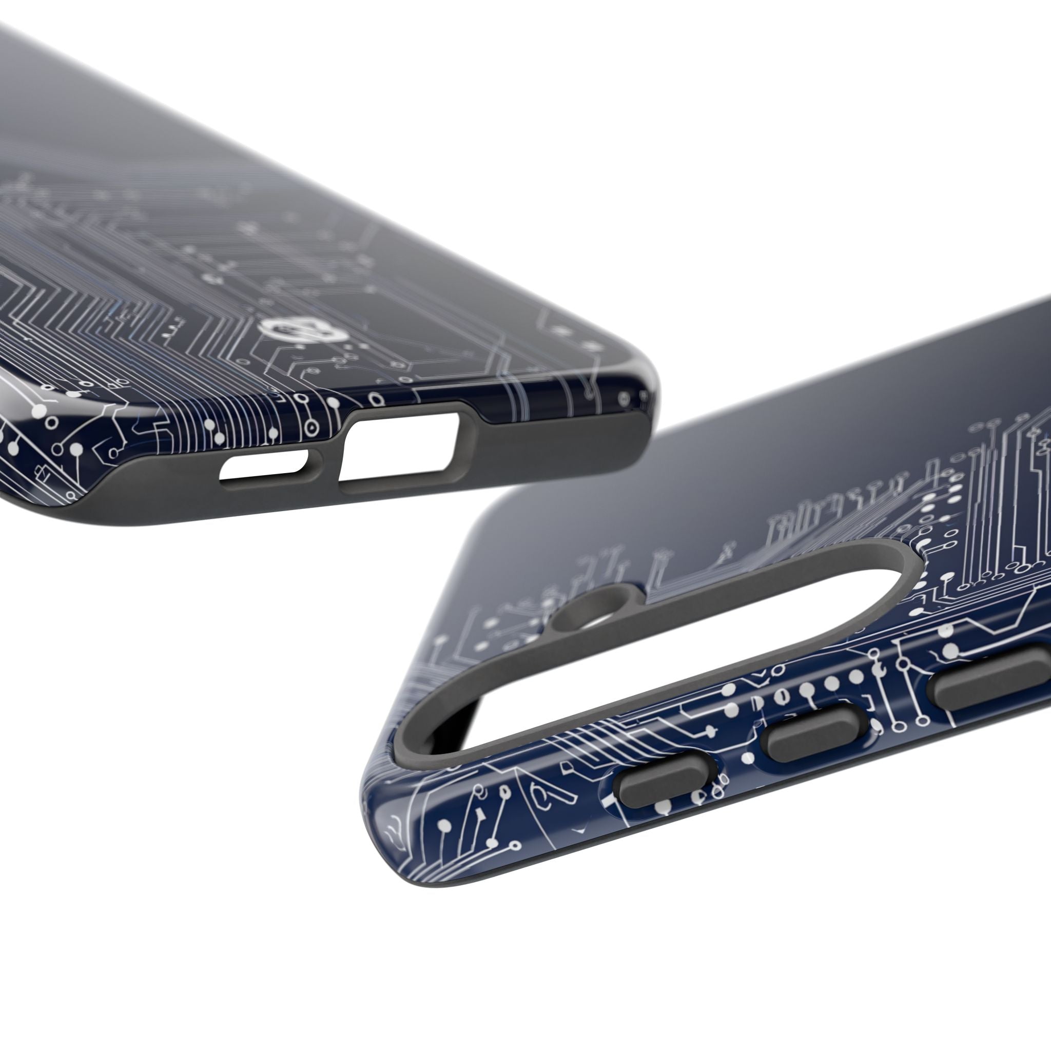Blue Tough Phone Case for Samsung - Cobalt Data Stream