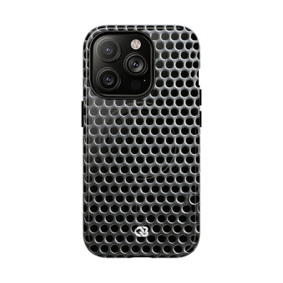 Brushed Perforated Steel · Tough 2.0 Magnetic Phone Case for iPhone · Silver