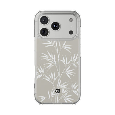 Beige Impact MagSafe Phone Case for iPhone - Sandstone Bamboo Stalks