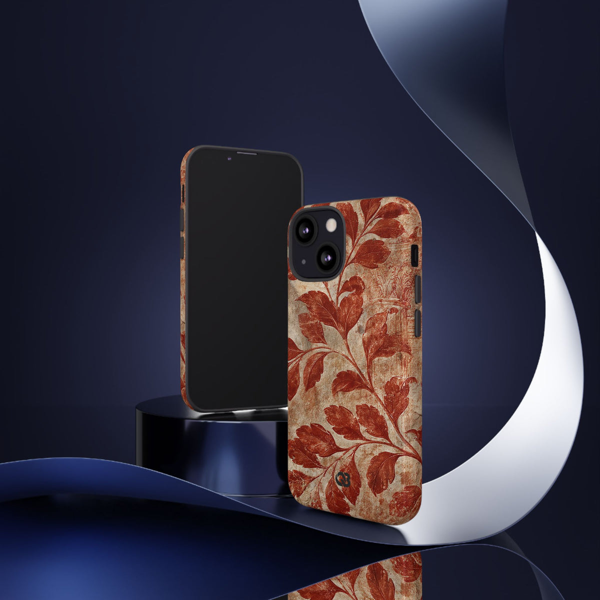 Terracotta Botanical Fresco · Tough Phone Case for iPhone · Red