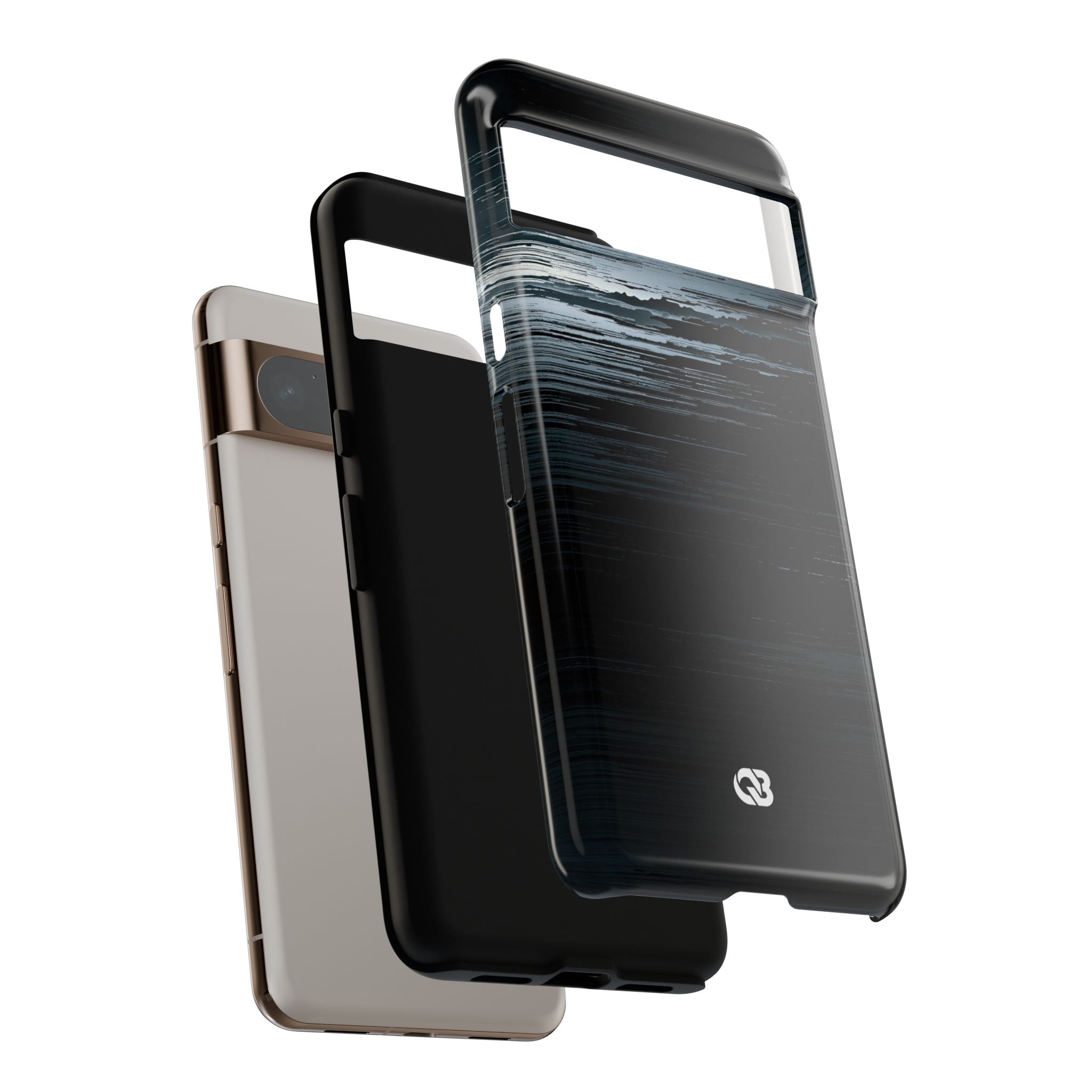 Black Tough Phone Case for Google Pixel - Frozen Signal Glitch