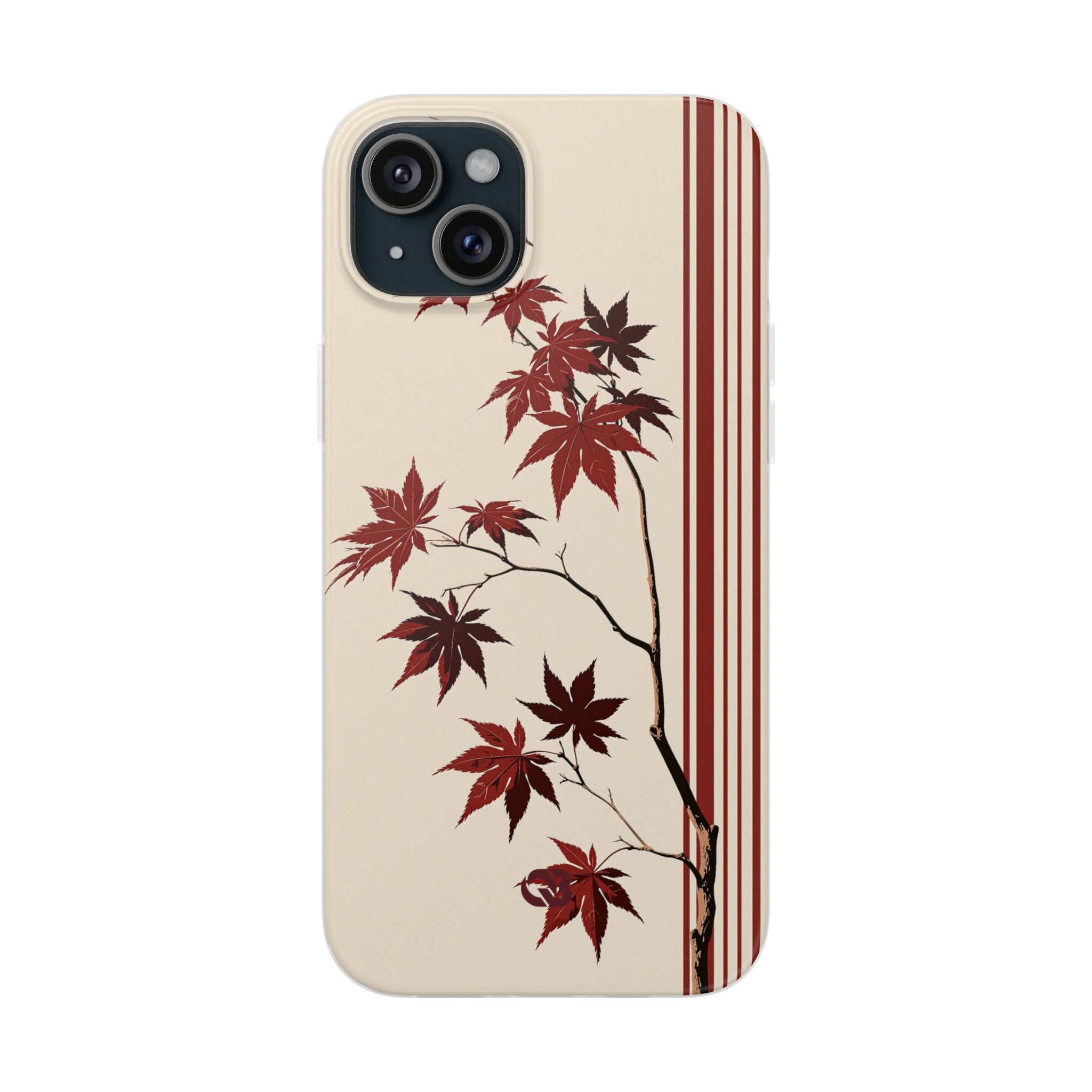 Red Lite Phone Case for iPhone - Crimson Momiji Stripe