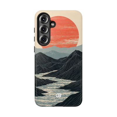 Crimson Ridge Horizon · Tough Phone Case for Samsung · Black