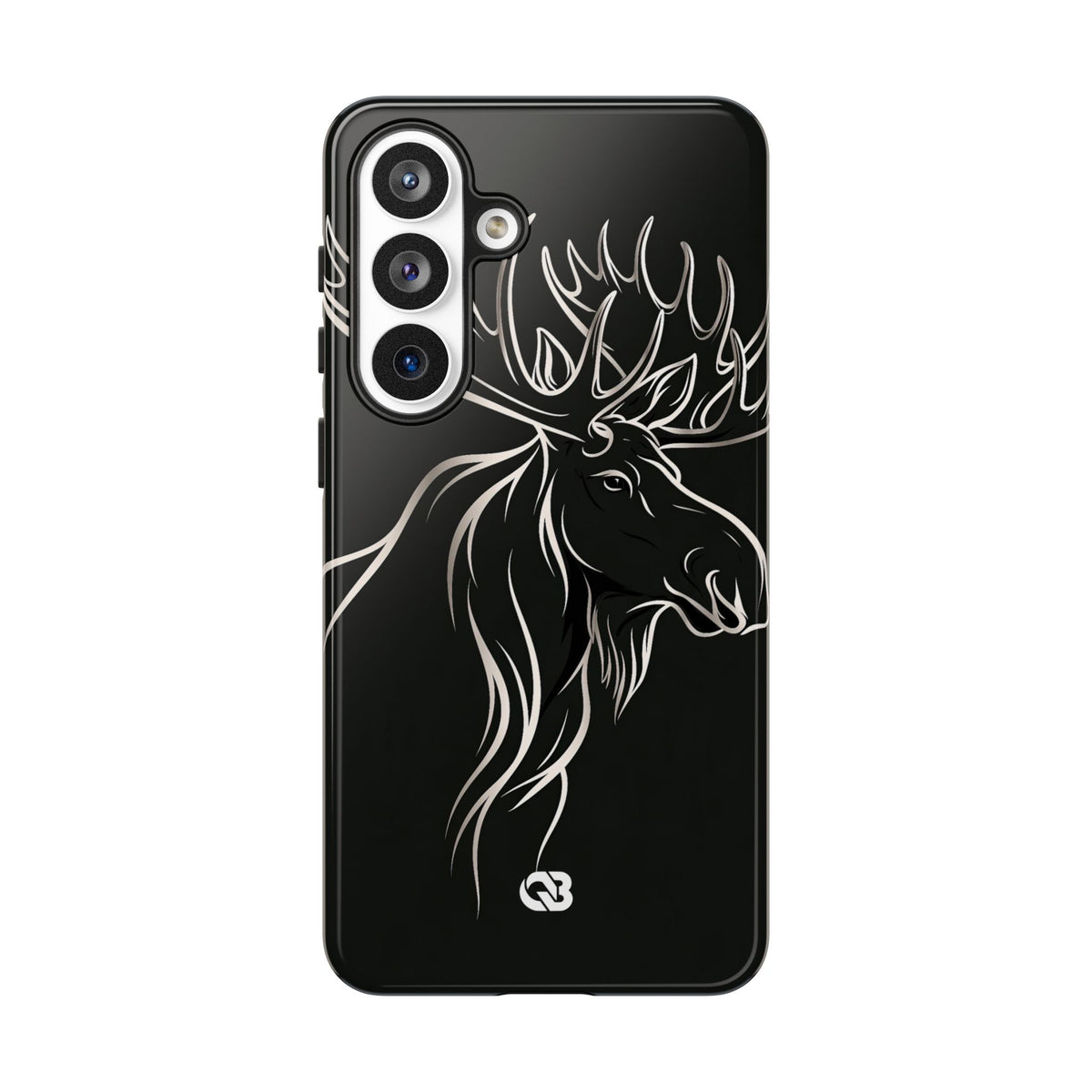 Nordic Moose Contour · Tough Phone Case for Samsung · Black