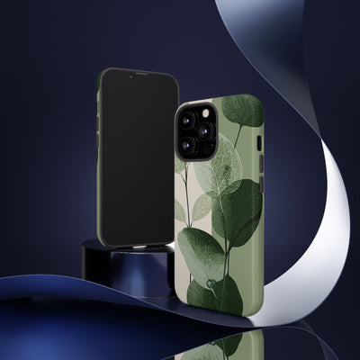 Layered Eucalyptus Study · Tough Phone Case for iPhone · Green