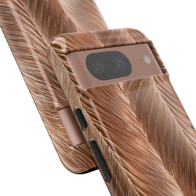 Rose Gold Weave · Tough Phone Case for Pixel ·  Brown