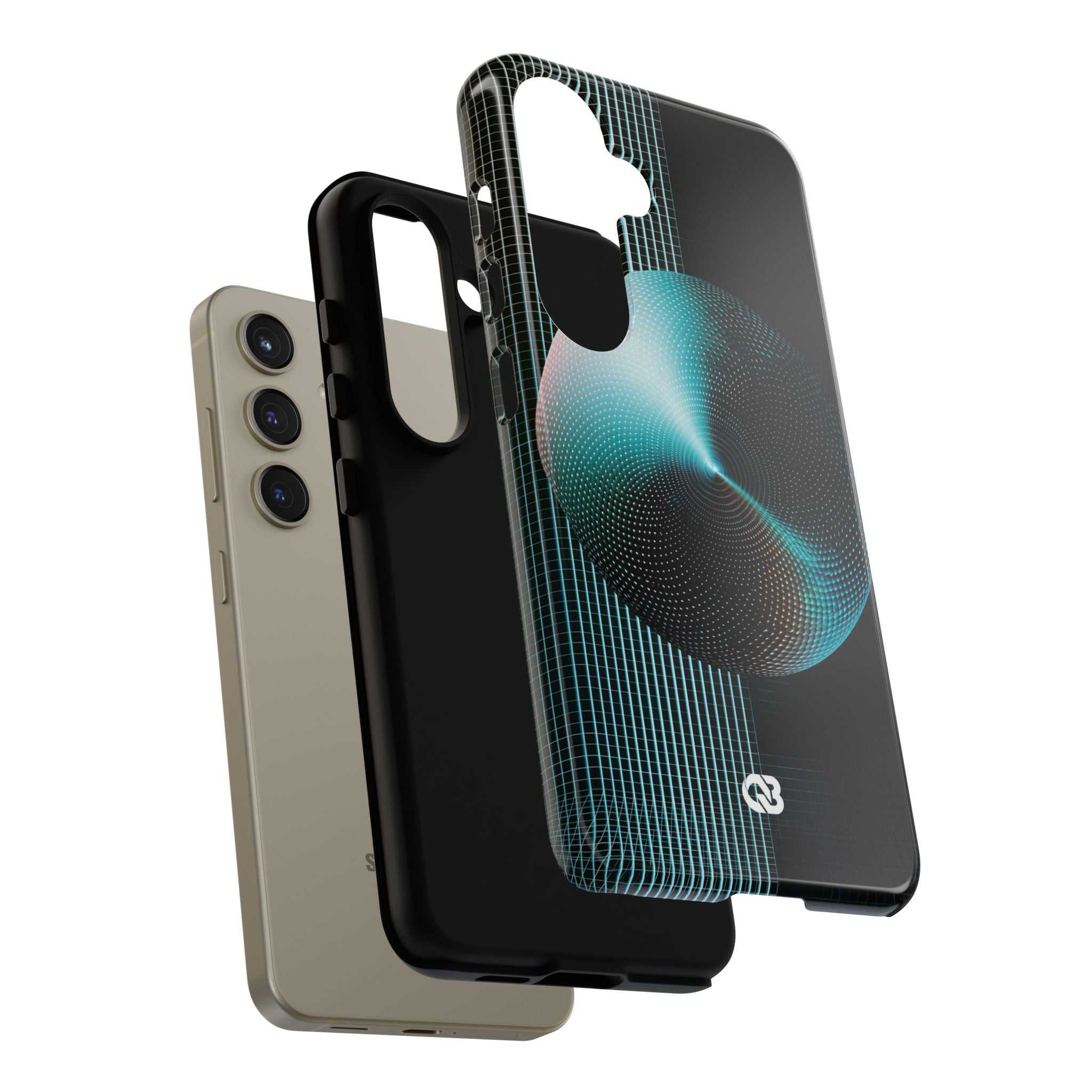 Blue Tough Phone Case for Samsung - Cyan Vector Sphere