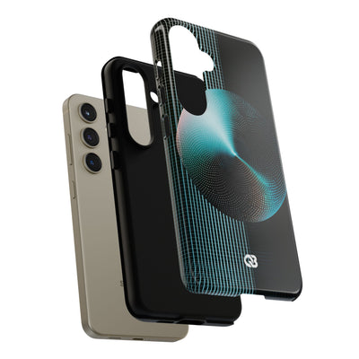 Blue Tough Phone Case for Samsung - Cyan Vector Sphere