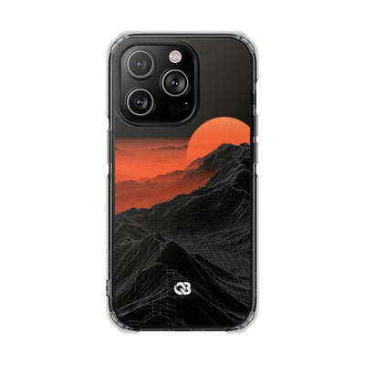 Solar Ridge Mesh · Clear Impact Magnetic Phone Case for iPhone · Black
