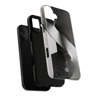 Grey Tough 2.0 Magsafe Phone Case for iPhone - Obsidian Moiré Wave