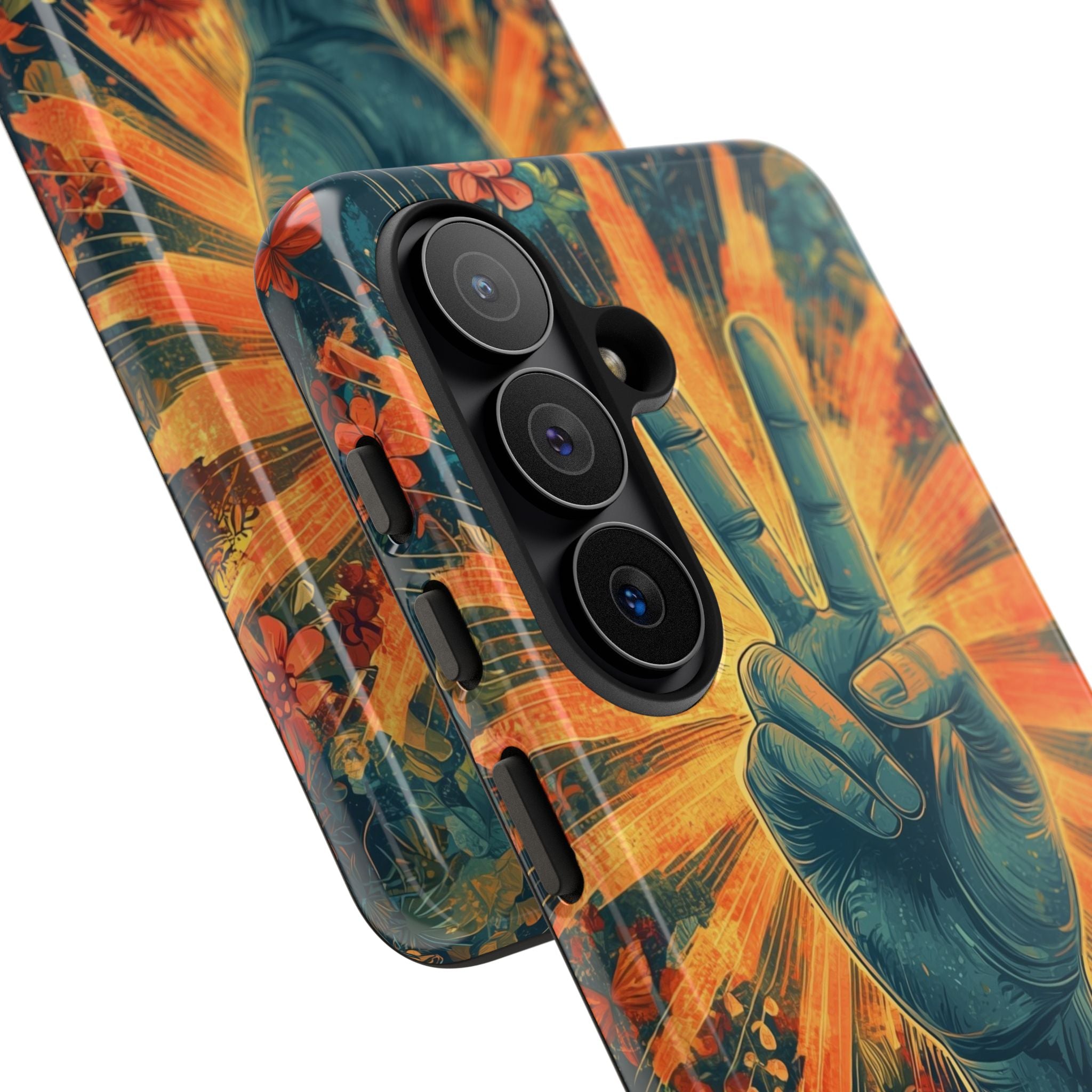 Fleur de paix radieuse · Coque de téléphone Tough pour Samsung