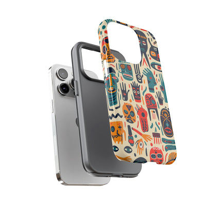 Lebendige Gesichter iPhone 14 Pro Case - Tough