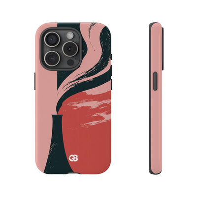 Pink Tough Phone Case for iPhone - Cinder Rose Plume