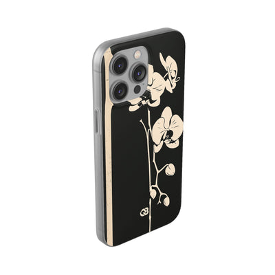 Black Lite Phone Case for iPhone - Obsidian Bone Orchid
