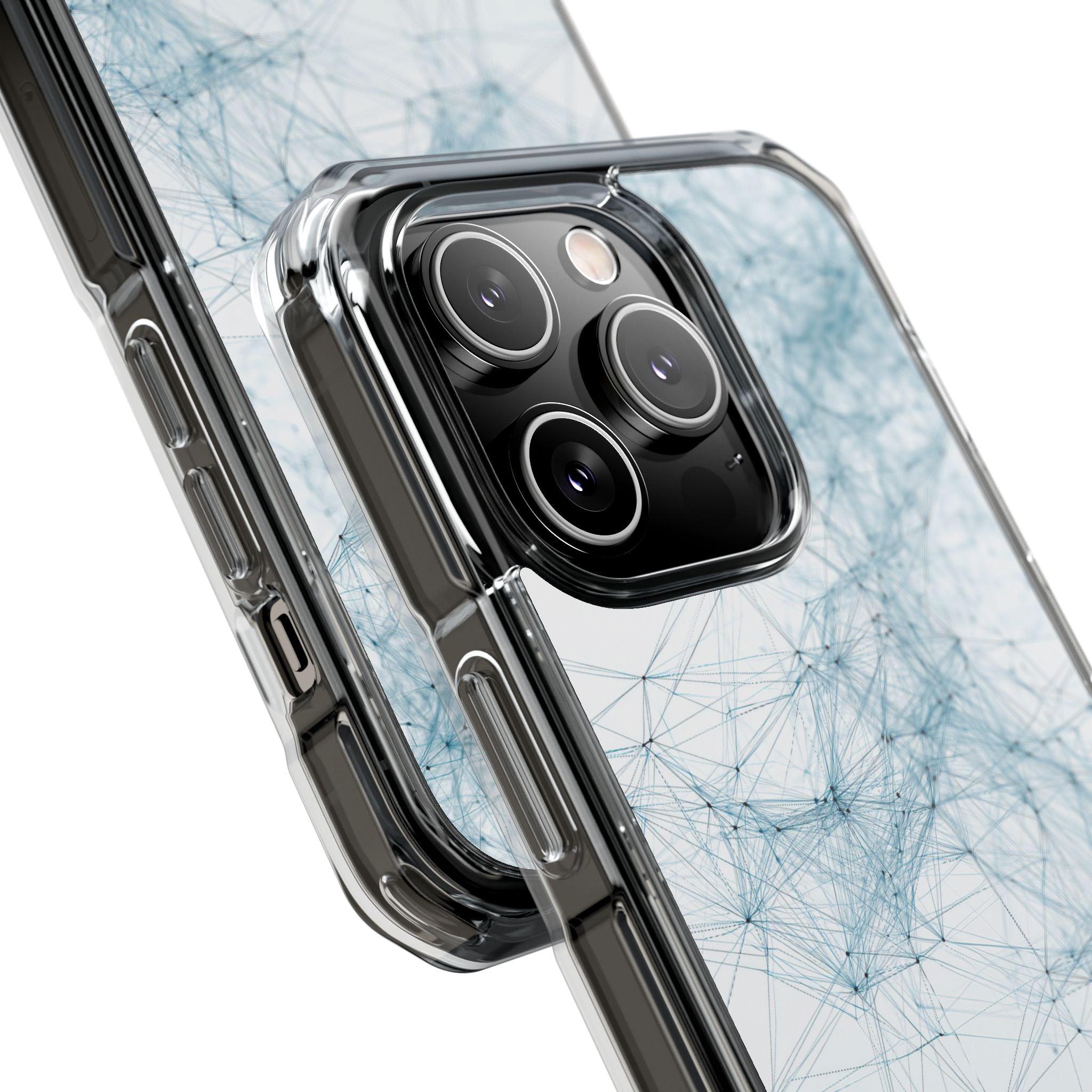 Blue Impact MagSafe Phone Case for iPhone - Glacial Neural Web