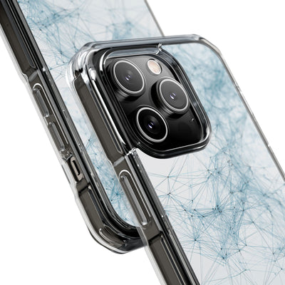 Blue Impact MagSafe Phone Case for iPhone - Glacial Neural Web