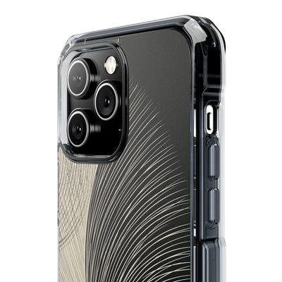 Beige Impact MagSafe Phone Case for iPhone - Obsidian Cream Plume