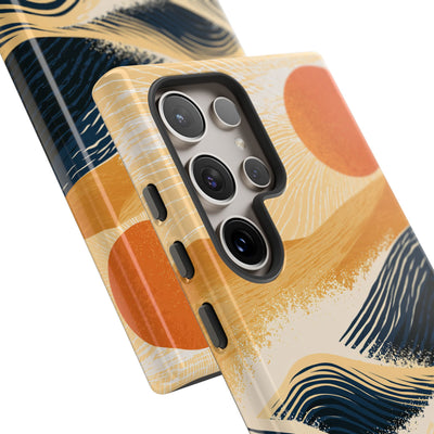 Blue Tough Phone Case for Samsung - Kyoto Cresting Tide