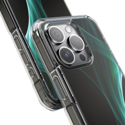 Emerald Lumen · Clear Impact Magnetic Phone Case for iPhone · Green