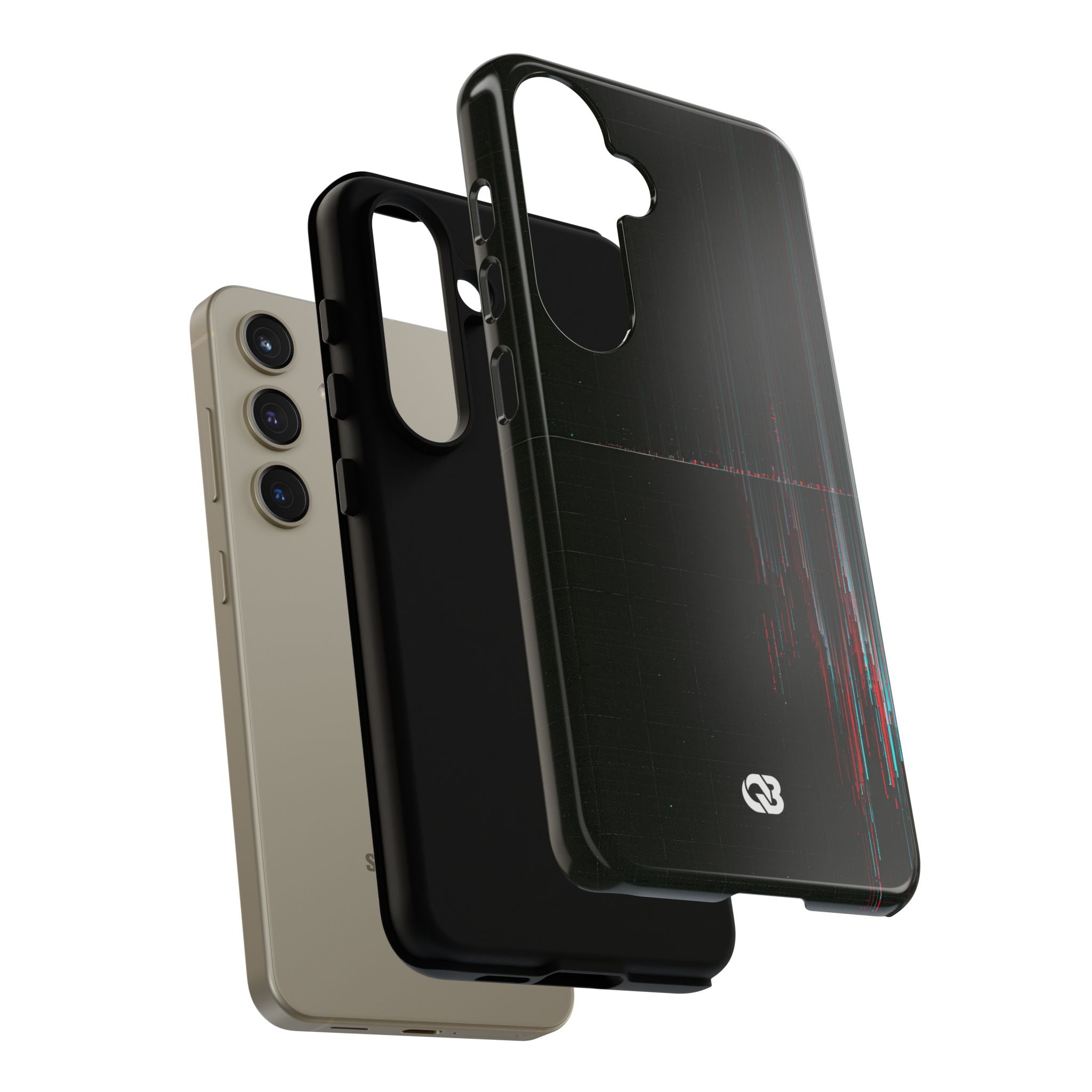 Black Tough Phone Case for Samsung - Corrupted Data Stream