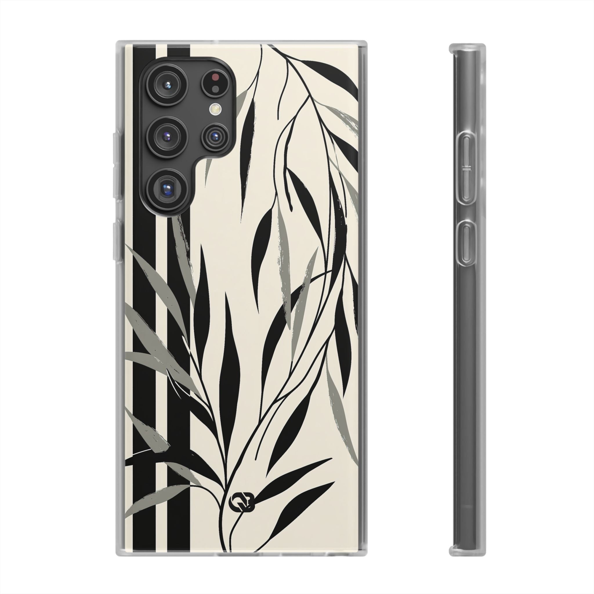 Beige Lite Phone Case for Samsung - Soot Leaf Sketch